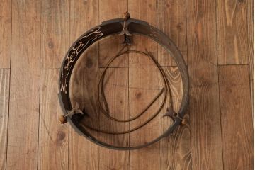 アンティーク照明　激レア!　アールデコ調の装飾が魅力的な球体ガラスのペンダントライト(天井照明、吊り下げ照明)(R-039195)