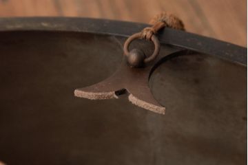 アンティーク照明　激レア!　アールデコ調の装飾が魅力的な球体ガラスのペンダントライト(天井照明、吊り下げ照明)(R-039195)