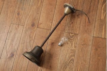 アンティーク照明　激レア!　アールデコ調の装飾が魅力的な球体ガラスのペンダントライト(天井照明、吊り下げ照明)(R-039195)