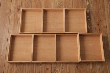 レトロ家具　昭和レトロ　ネームプレート付きの素朴な小引き出し(サイドチェスト、小物収納)(R-039197)