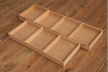 レトロ家具　昭和レトロ　ネームプレート付きの素朴な小引き出し(サイドチェスト、小物収納)(R-039197)