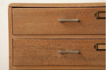レトロ家具　昭和レトロ　ネームプレート付きの素朴な小引き出し(サイドチェスト、小物収納)(R-039197)