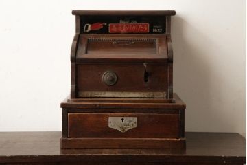 アンティーク雑貨　和製アンティーク　三崎商会　ノスタルジックな雰囲気が魅力的な木製レジスター(キャッシャー)(R-039198)