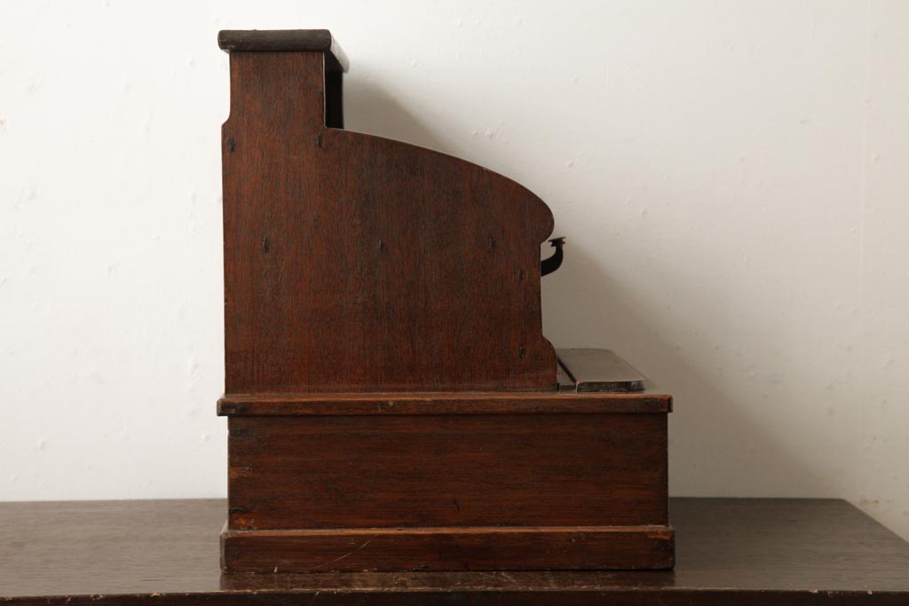 アンティーク雑貨　和製アンティーク　三崎商会　ノスタルジックな雰囲気が魅力的な木製レジスター(キャッシャー)(R-039198)