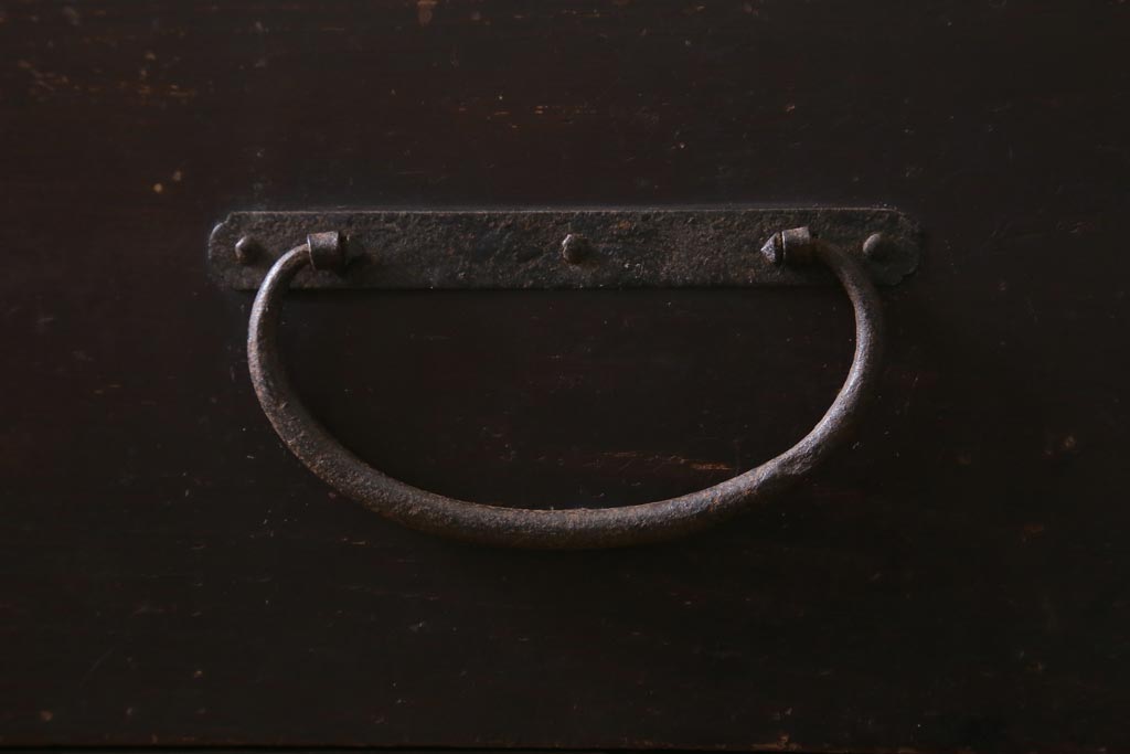 アンティーク家具　和製アンティーク　明治大正期　古い木の質感が味わい深い時代箪笥(衣装箪笥、和箪笥、引き出し、チェスト)(R-039200)