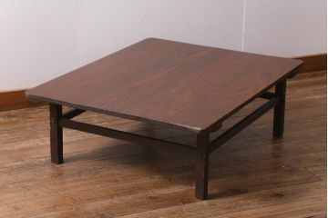アンティーク家具　和製アンティーク　ヒノキ材　明治大正期に作られたレトロな座卓(ローテーブル)(R-039201)