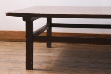 アンティーク家具　和製アンティーク　ヒノキ材　明治大正期に作られたレトロな座卓(ローテーブル)(R-039201)