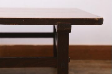アンティーク家具　和製アンティーク　ヒノキ材　明治大正期に作られたレトロな座卓(ローテーブル)(R-039201)
