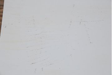 アンティーク家具　昭和中期　レトロな佇まいが可愛らしいペイント文机(座机、片袖)(R-039202)