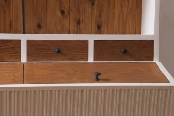 ラフジュ工房オリジナル　ペイント家具　ナチュラルインテリアにぴったりな収納棚(オープンラック、飾り棚、本棚)(R-039203)