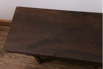 アンティーク家具　和製アンティーク　大正期　味わい深い佇まいがおしゃれな木製ローテーブル(飾り台、花台)(R-039204)