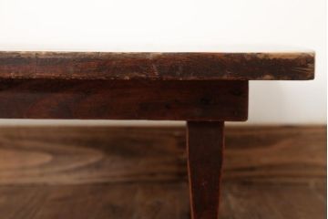 アンティーク家具　和製アンティーク　大正昭和初期　脚の形が可愛らしい小振りな角ちゃぶ台(ローテーブル、座卓)(R-039205)