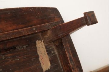 アンティーク家具　和製アンティーク　大正昭和初期　脚の形が可愛らしい小振りな角ちゃぶ台(ローテーブル、座卓)(R-039205)