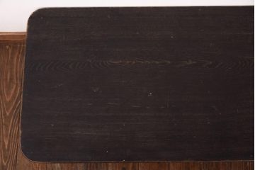 レトロ家具　和製アンティーク　昭和初期　栓材　味わい深さが魅力の角ちゃぶ台(折りたたみテーブル、座卓、ローテーブル)(R-039210)
