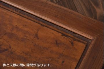 アンティーク家具　和製アンティーク　昭和初期　味わい深い和の空間を演出する角ちゃぶ台(折りたたみテーブル、座卓、ローテーブル)(R-039212)