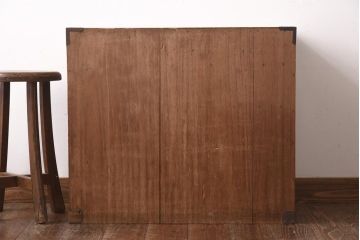アンティーク家具　古民具　総桐材　上手物!小振りなサイズが珍しい仙台小箪笥(仙台箪笥、時代箪笥、桐箪笥、桐たんす)(R-039214)