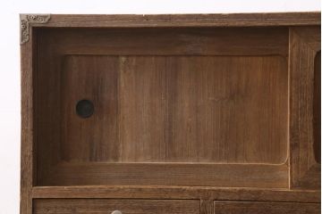 アンティーク家具　和製アンティーク　前面桐材　素朴な木味の昭和レトロな重ねタンス(衣装箪笥、戸棚、引き出し、桐箪笥、桐たんす)(R-039217)