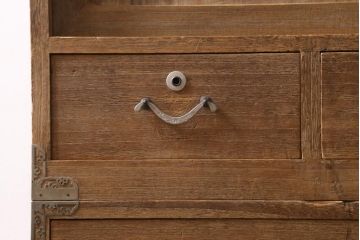 アンティーク家具　和製アンティーク　前面桐材　素朴な木味の昭和レトロな重ねタンス(衣装箪笥、戸棚、引き出し、桐箪笥、桐たんす)(R-039217)