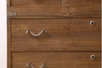 アンティーク家具　和製アンティーク　前面桐材　素朴な木味の昭和レトロな重ねタンス(衣装箪笥、戸棚、引き出し、桐箪笥、桐たんす)(R-039217)