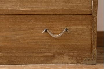 アンティーク家具　和製アンティーク　前面桐材　素朴な木味の昭和レトロな重ねタンス(衣装箪笥、戸棚、引き出し、桐箪笥、桐たんす)(R-039217)