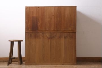 アンティーク家具　和製アンティーク　前面桐材　素朴な木味の昭和レトロな重ねタンス(衣装箪笥、戸棚、引き出し、桐箪笥、桐たんす)(R-039217)