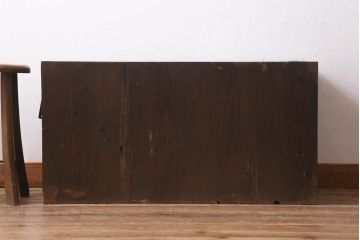 アンティーク家具　和製アンティーク　赤みがかった色合いが味わい深いローチェスト(引き出し、和タンス、時代箪笥)(R-039218)