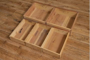 アンティーク家具　昭和レトロ　バイカラーが存在感を放つ戸棚(茶箪笥、収納棚)(R-039219)