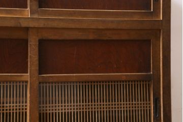 アンティーク家具　昭和レトロ　バイカラーが存在感を放つ戸棚(茶箪笥、収納棚)(R-039219)