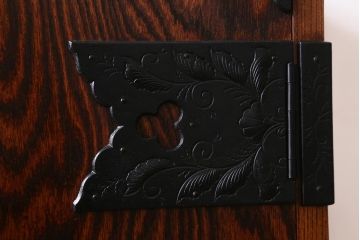 リメイク家具　伝統民芸　岩谷堂箪笥　脚付　和タンスと収納棚の2wayサイドボード(衣装箪笥)(R-039221)