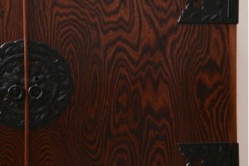 リメイク家具　伝統民芸　岩谷堂箪笥　脚付　和タンスと収納棚の2wayサイドボード(衣装箪笥)(R-039221)