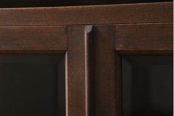 アンティーク家具　大正ロマン　大正昭和初期　上手物!洋館で使われていたシックなコーナーキャビネット(収納棚)(R-039232)