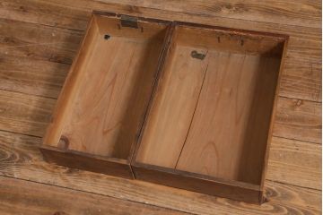 アンティーク家具　和製アンティーク　大正期　古びた質感が味わい深いデスク(平机)(R-039233)