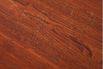 アンティーク家具　大正期　栓材　挽き物の脚が目を惹くレトロな佇まいの角ちゃぶ台(折りたたみテーブル、座卓、ローテーブル)(R-039235)