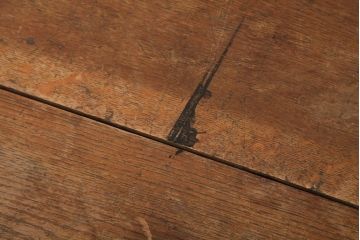 アンティーク家具　昭和初期　使い込まれた味のある風合いが魅力の文机(片袖デスク、在宅ワーク、在宅用座机)(R-039236)