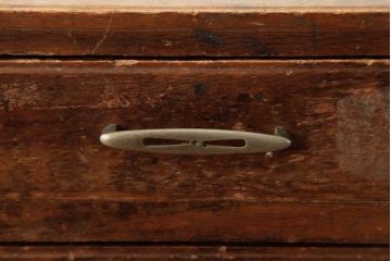 アンティーク家具　昭和初期　使い込まれた味のある風合いが魅力の文机(片袖デスク、在宅ワーク、在宅用座机)(R-039236)