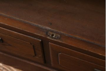 アンティーク家具　和製アンティーク　大正期　月見うさぎが愛らしい本棚(収納棚、ブックシェルフ、ウッドシェルフ)(R-039239)