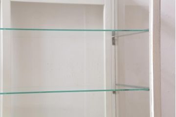 アンティーク家具　昭和中期　ペイント　ユニークな脚のデザインが目を惹くガラスケース(ショーケース、陳列棚)(R-039243)