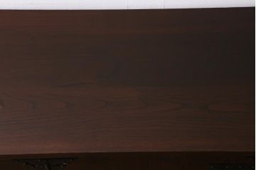 リメイク家具　伝統民芸　岩谷堂箪笥　天板栗材　和箪笥と収納棚の2wayが便利な脚付サイドボード(衣装箪笥、引き出し、収納棚)(R-039244)