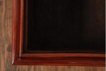 アンティーク雑貨　指物家具　昭和初期　ケヤキ玉杢材　漆塗り　上手物!和の風情を堪能できる角火鉢(手あぶり、箱火鉢)(R-039254)