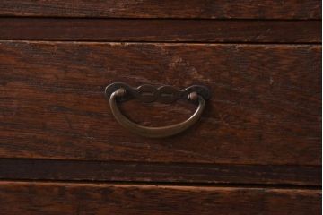 アンティーク家具　和製アンティーク　大正昭和初期　仕切り付きのコンパクトな小引き出し(卓上収納、小物収納)(R-039255)