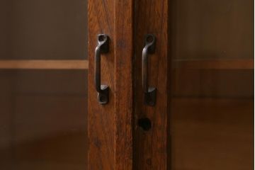 アンティーク家具　和製アンティーク　昭和初期　栓材　鳥の透かし彫りが趣ある本箱(ブックケース、収納棚)(R-039261)