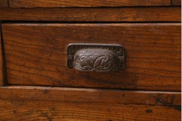 アンティーク家具　和製アンティーク　昭和初期　栓材　鳥の透かし彫りが趣ある本箱(ブックケース、収納棚)(R-039261)