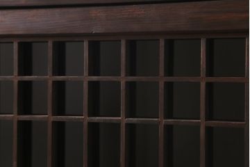 ラフジュ工房オリジナル　古建具リメイク　上品な組子の作りが風情漂う戸棚(書院戸、収納棚)(R-039262)