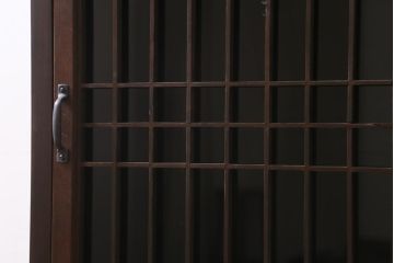 ラフジュ工房オリジナル　古建具リメイク　上品な組子の作りが風情漂う戸棚(書院戸、収納棚)(R-039262)