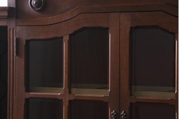 ビンテージ家具　ジャパンビンテージ　ナラ材　激レア!特注品　神戸の洋館で使われていたキャビネット(収納棚、戸棚、飾り棚)(R-039264)