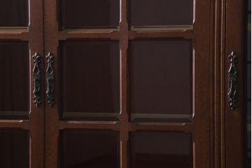 ビンテージ家具　ジャパンビンテージ　ナラ材　激レア!特注品　神戸の洋館で使われていたキャビネット(収納棚、戸棚、飾り棚)(R-039264)