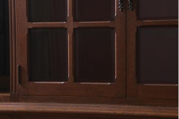 ビンテージ家具　ジャパンビンテージ　ナラ材　激レア!特注品　神戸の洋館で使われていたキャビネット(収納棚、戸棚、飾り棚)(R-039264)