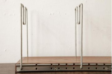 レトロ雑貨　和製ビンテージ　昭和中期　ナラ材　レトロな雰囲気漂う本立て(ブックエンド)(R-039268)