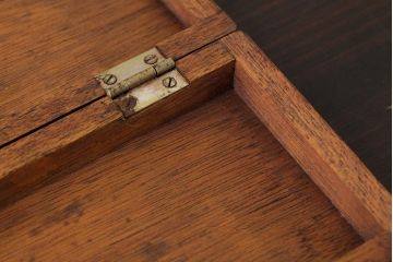 アンティーク雑貨　和製アンティーク　昭和初期　古びた木の味わいが魅力的な小物収納箱(木箱、小箱)(R-039269)