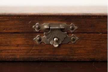 アンティーク雑貨　和製アンティーク　昭和初期　古びた木の味わいが魅力的な小物収納箱(木箱、小箱)(R-039269)